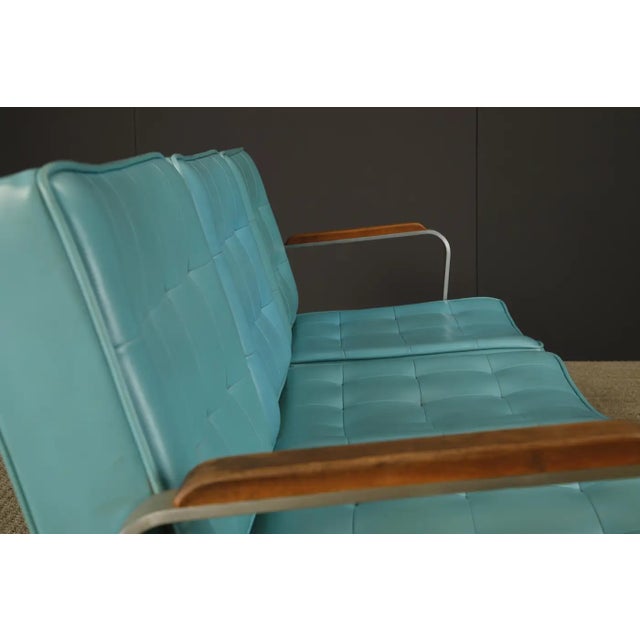 Mid-Century Modern Heavy Steel Airport Tandem Sofa, Circa 1950s For Sale - Image 14 of 18