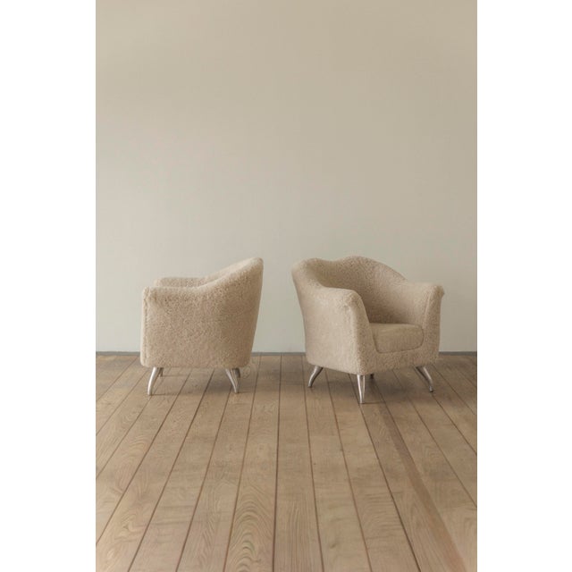 Vintage Lounge Chairs by Gubi Olsen, 1980s, Set of 2 For Sale - Image 3 of 6