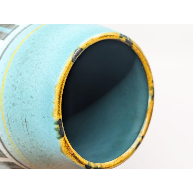 Blue Vintage Ceramic Vase, Germany, 1960s For Sale - Image 8 of 11