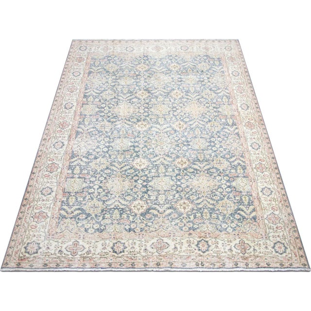 1960s Turkish Oushak Rug For Sale In Los Angeles - Image 6 of 7