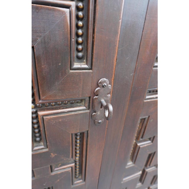 Early 20th Century Spanish Colonial Three-Door Cabinet For Sale - Image 5 of 8