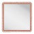 Fleur Home Carnival Gras Square Mirror in Red Earth, 38x38 For Sale