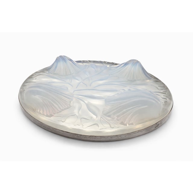 Metal Vintage Art Deco Set in Opalescent Glass and Sterling Silver, 1930, Set of 5 For Sale - Image 7 of 12