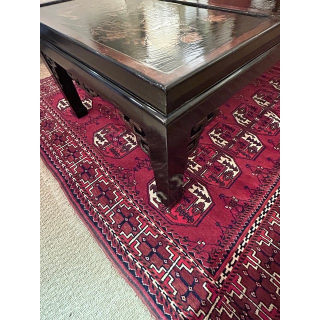 Chinoiserie Black & Gold Lacquer Coffee Table For Sale - Image 11 of 15