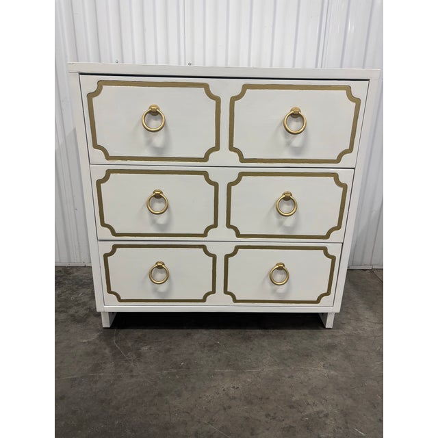Dorothy Draper Inspired Espana Painted Nightstand Chest For Sale - Image 11 of 11