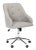 Inspired by the office of a top fashion blogger, this tufted linen chrome leg swivel office chair puts a new spin on...