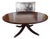Late 20th Century Henkel Harris Model 5241 Mahogany Round Coffee Table With Inlaid Marquetry & Brass Paw Feet [Cb] For Sale