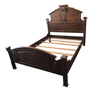 1880’s Victorian Eastlake Carved Walnut Full Size Bed