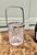 French Bistro Personal Wine Cooler, Champaign Ice Bucket A good piece in cut glass, the top edge is in chrome with a...