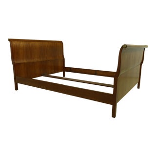 Baker Queen Size Cherry Sleigh Style Bed For Sale