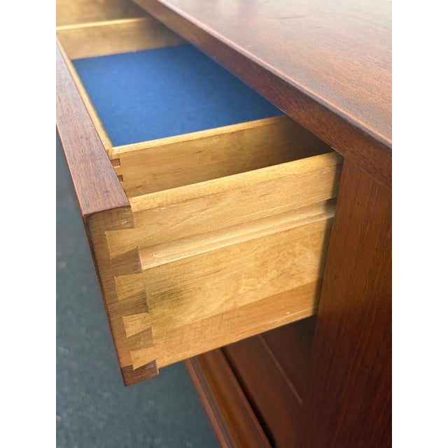 1970s Nils Jonsson Original MCM Danish Modern Teak Credenza For Sale - Image 9 of 11