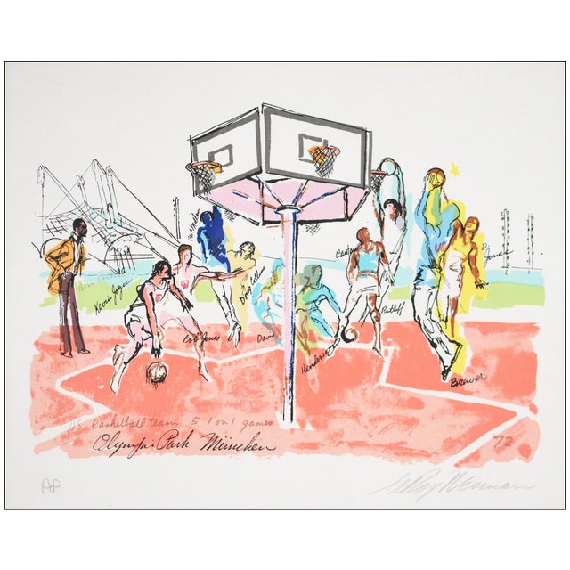 Modern 20th Century Basketball Serigraph LeRoy Neiman For Sale - Image 3 of 7