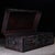 Chinese Zitan Wood Box Carved With Floral Motif For Sale - Image 3 of 10