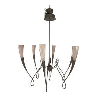 1980s Sergio Terzani Murano Chandelier For Sale