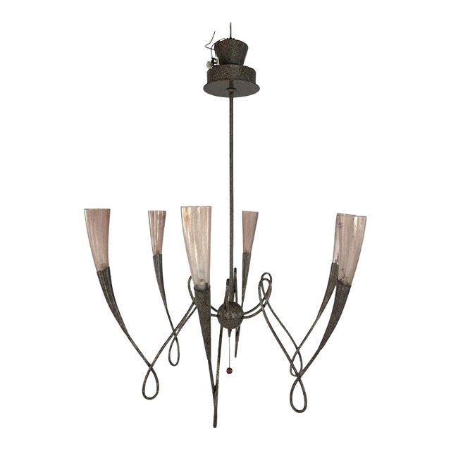 1980s Sergio Terzani Murano Chandelier For Sale