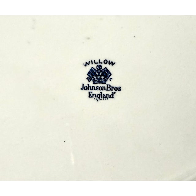 This Blue Willow platter with its rich cobalt blue design is a classic of English transfer-ware, known for its ironstone...