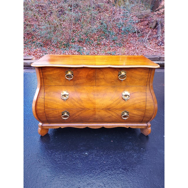 Gemstone 1980s Baker Furniture Serpentine Bachelor’s Chest For Sale - Image 7 of 7
