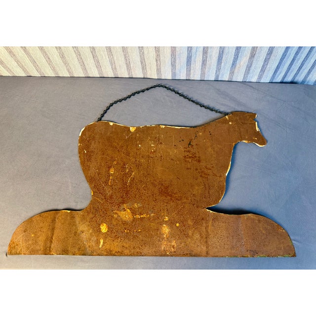 Painted Metal Holstein Milk Trade Sign For Sale - Image 4 of 5