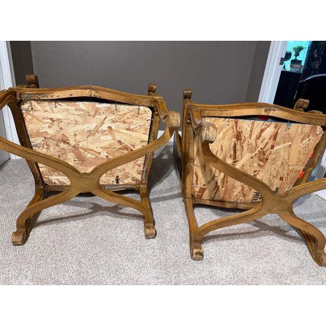 Vintage Spanish Revival Leather Wingback Chairs For Sale - Image 11 of 12
