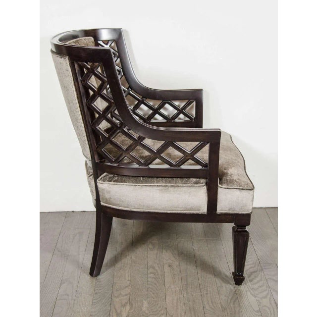 1950s Mid-Century Modernist Lattice Design Occasional Chairs - a Pair For Sale - Image 5 of 8