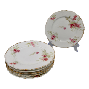Antique C. Ahrenfeldt Limoges Dessert Plates, Set of 6 — Late 19th Century French Porcelain