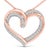 Indulge in the exquisite elegance of this rose gold-plated sterling silver necklace, featuring a delicately crafted open...