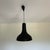 Vintage Industrial Style Black Painted Aluminium Pendant Lamp, 1970s For Sale - Image 4 of 10