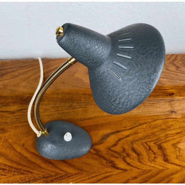 1960s Vintage Desk Lamp in Black by Egon Hillebrand for Hillebrand Lighting, 1960s For Sale - Image 5 of 9