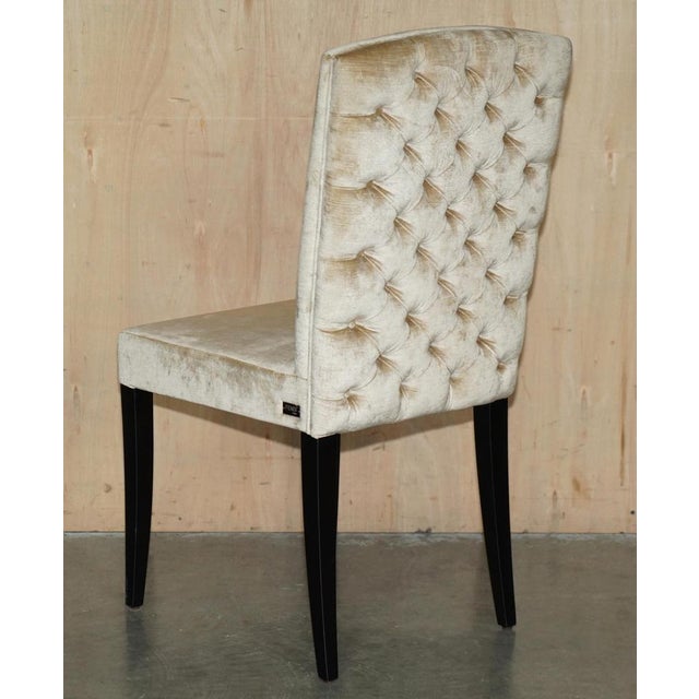 Chesterfield Dining Chairs in Tufted Velvet Upholstery from Fendi Casa, Set of 4 For Sale - Image 16 of 18