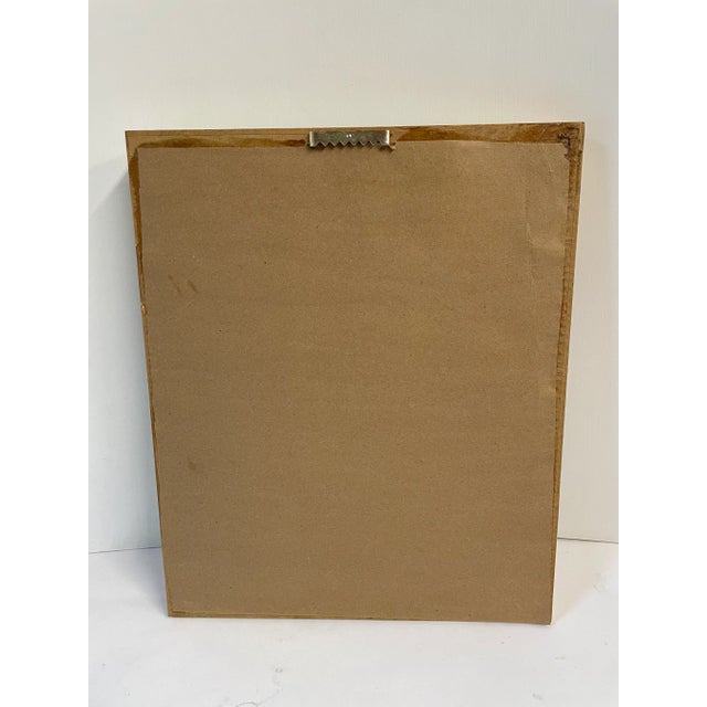 Paint Vintage Framed and Matted Watercolor Signed For Sale - Image 7 of 7