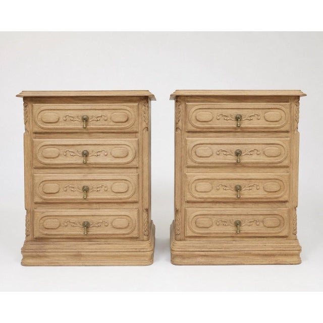 19th Century Neo-Renaissance Bedside Tables in Carved Oak, 1970s, Set of 2 For Sale - Image 10 of 11