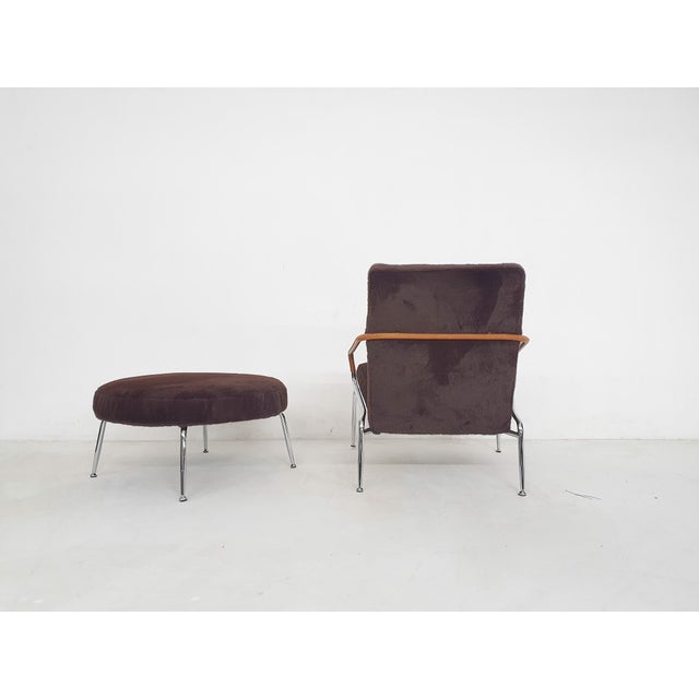 1990s Set of Lounge Chair and Ottoman by Rodolfo Dordoni for Minotti Berman, Italy, 1990s For Sale - Image 5 of 18