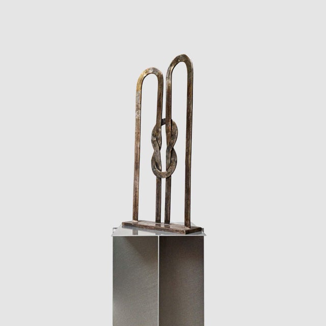 After Tajiri, Mid-Century Knot Sculpture, 1950s-1960s, Metal For Sale - Image 6 of 8