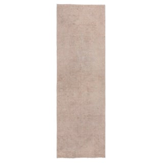 1960s Vintage Washed Out Area Runner Rug - 2′11″ × 9′5″ For Sale