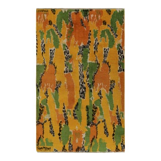 Vintage Zeki Müren Signed Art Deco Rug With Abstract Patterns, From Rug & Kilim For Sale