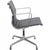 Charles Eames EA108 office chair upholstered in black leather, and with chrome armrests and base. The chair is from 2007...