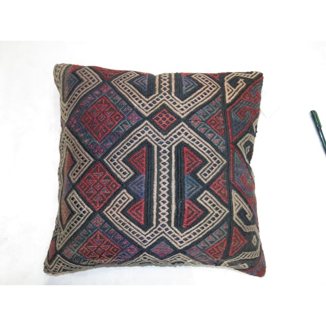 Zabihi Collection Tribal Traditional Kilim Pillow For Sale - Image 4 of 5