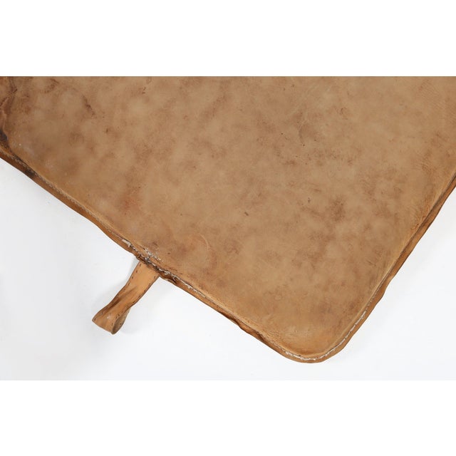 1930s Vintage Industrial Gym Mat in Thick Cow Leather, Belgium, 1930s For Sale - Image 5 of 10