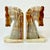 VINTAGE HOME is pleased to offer this set of Hand-Chiseled Italian Onyx Marble Horse Bookends. The grain is in neutral...
