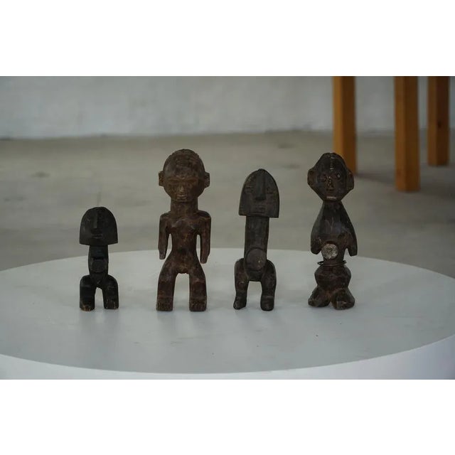 Decorative Handcrafted African Wooden Sculptures, 1940s, Set of 4 For Sale - Image 11 of 16