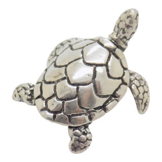 Vintage Italian Handmade Genuine Silver Loggerhead Sea Turtle Figurine Miniature For Sale
