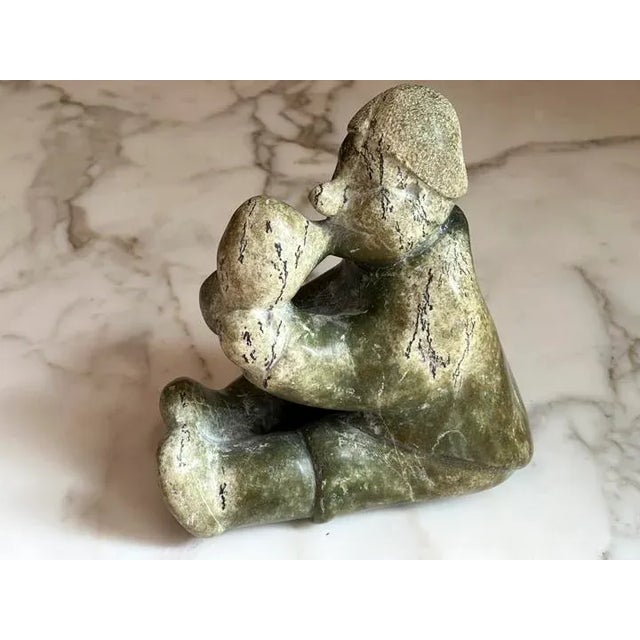 Charming original Inuit style sculpture of a fisherman. Part of an extensive private Collection in from the 1970"s and...