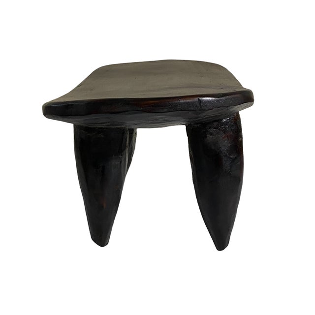 Wood Vintage African Senufo Wood Milk Stool I . Coast 14" W For Sale - Image 7 of 11