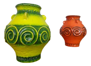 Pop Art Ceramic Vases from Jasba, Set of 2, 1970s