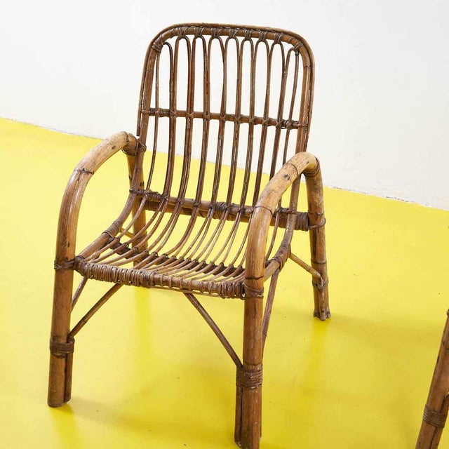 Bamboo Armchairs, 1970s, Set of 2 For Sale - Image 3 of 6