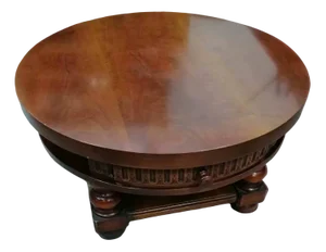 Walnut Coffee Table with Displacing Drawer