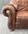 Animal Skin Thomasville Traditional Brown Leather Sofa For Sale - Image 7 of 18