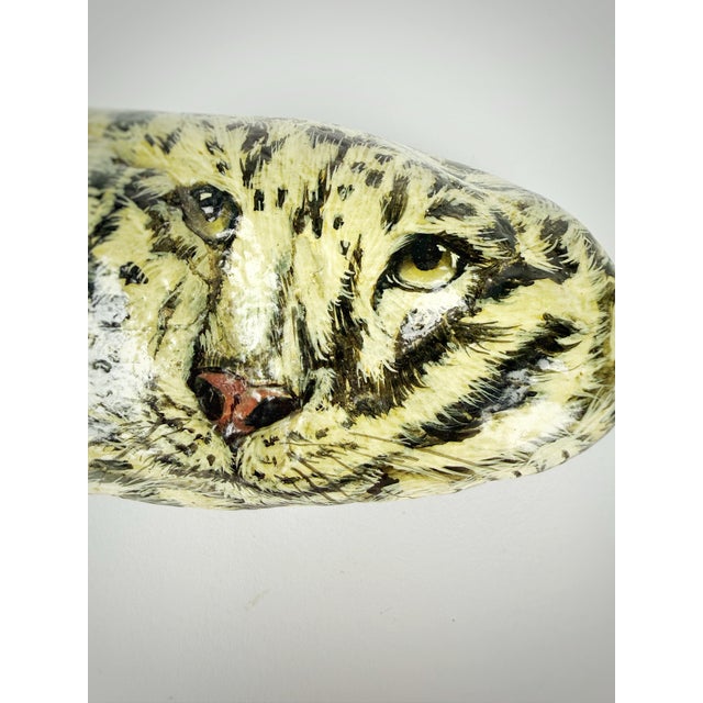 Bring a touch of the wild indoors with this beautifully hand-painted tiger art stone, signed by the artist "Lisa." Created...