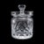 Vintage Jam Jar & Spoon, English Cut Glass Preserve Pot, Condiments, Mid Century For Sale - Image 4 of 12