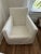 2020s Lee Industries Slipcovered Swivel Rocker Arm Chair in Oasis Ecru Lee Performer Crypton Fabric For Sale - Image 5 of 12